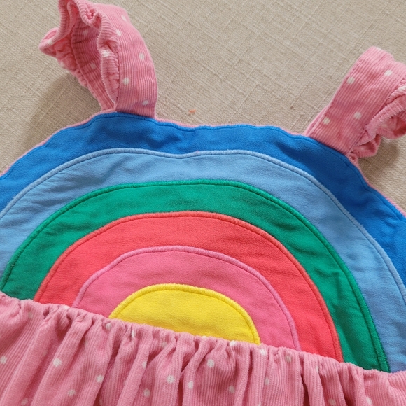 Mini Boden Pink Rainbow Pinnie - Picture 2 of 7
